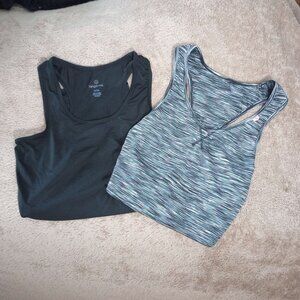 [36] Tangerine TWO Sports Tank Tops Black and Gray Size Small Bundle